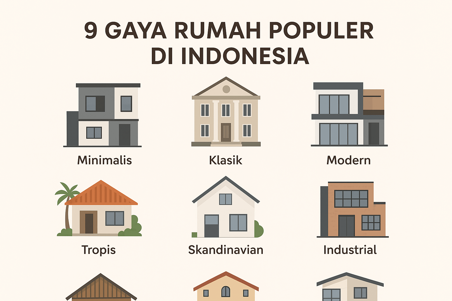 9 Gaya Rumah Populer di Indonesia