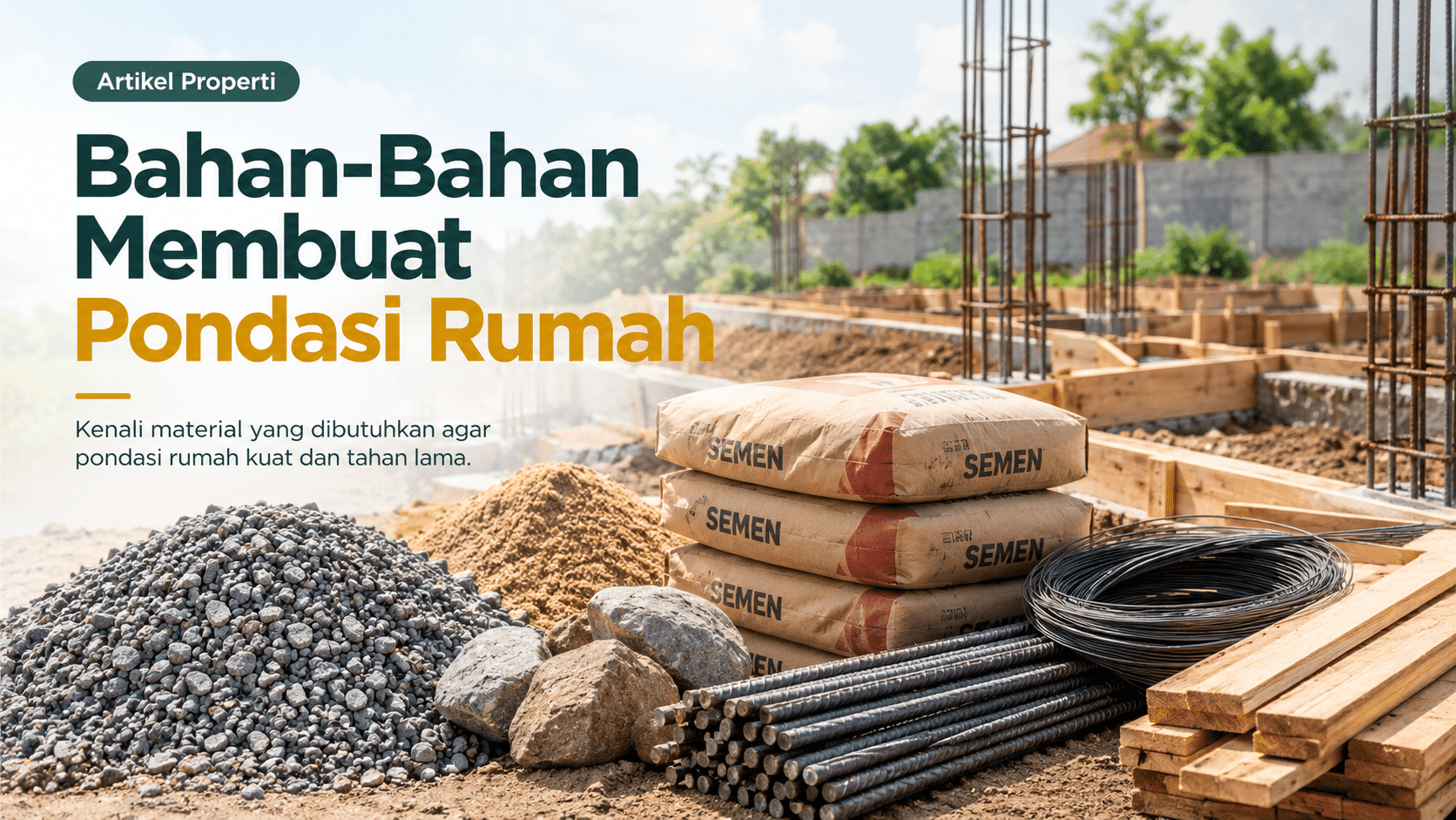 Bahan-Bahan Membuat Pondasi Rumah yang Perlu Disiapkan
